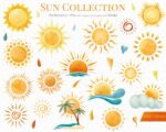 Watercolor Summer Sun Clipart - Image 2