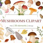 Mushrooms Clipart
