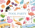 Pool Party Clipart