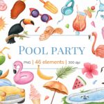 Pool Party Clipart