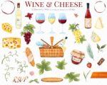 Wine & Cheese Clipart - Image 2