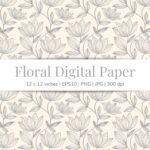 Modern Floral Digital Paper