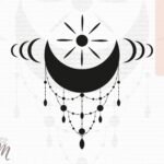 Boho Moon Sublimation Design