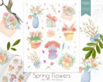 Spring Flowers Stickers