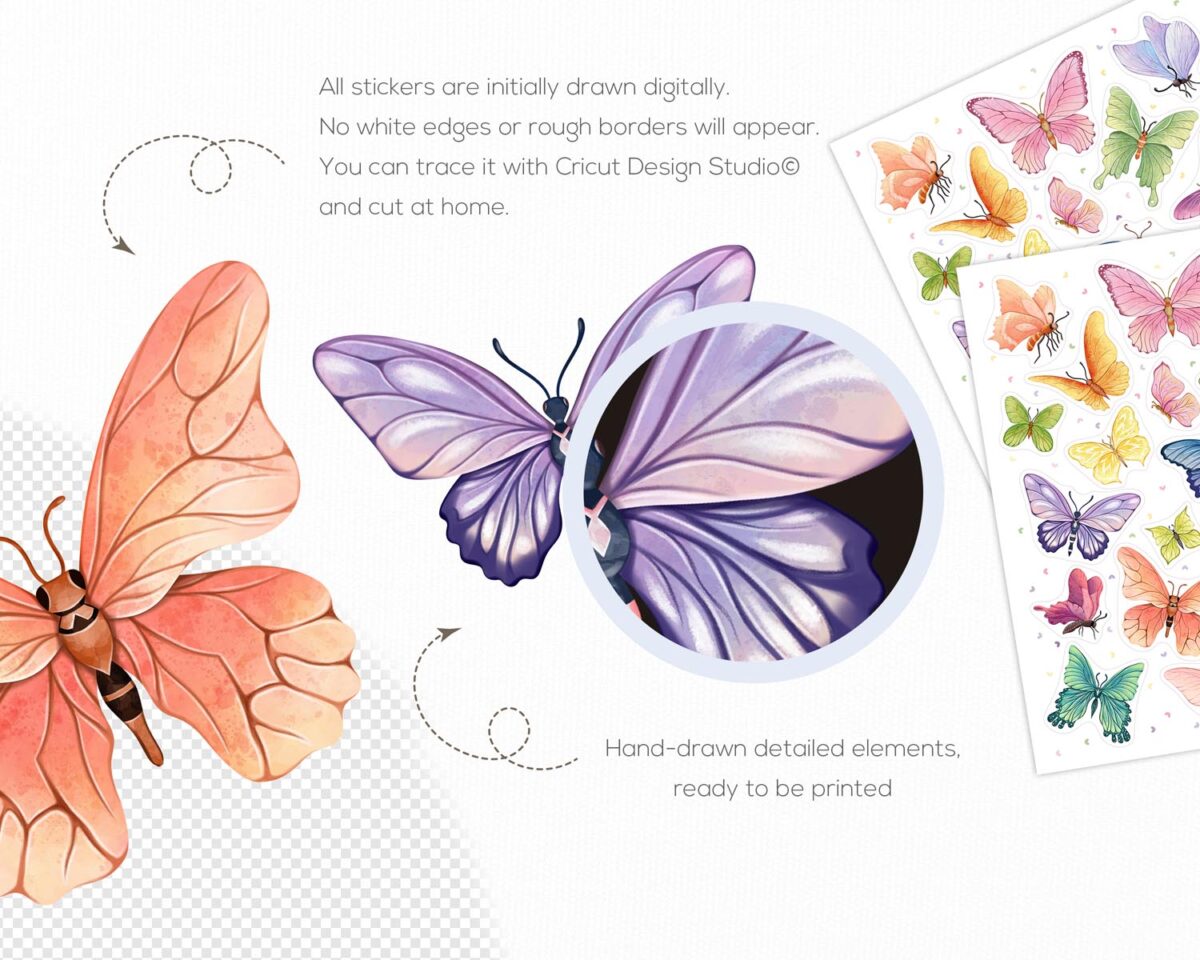 Butterfly Stickers – MespiliaArt