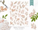 Boho Flowers Stickers