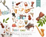 Music Instruments Stickers