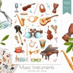 Music Instruments Stickers